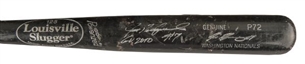 2010 Ivan Rodriguez  Louisville Slugger Game Used & Signed P72 Model Bat (PSA/DNA GU 9.5)